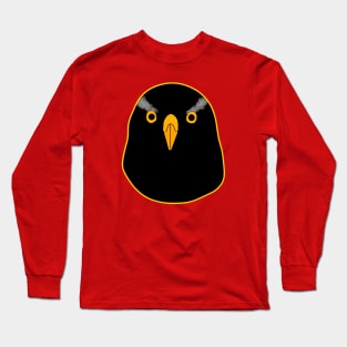 Black Goshawk with yellow eyes Long Sleeve T-Shirt